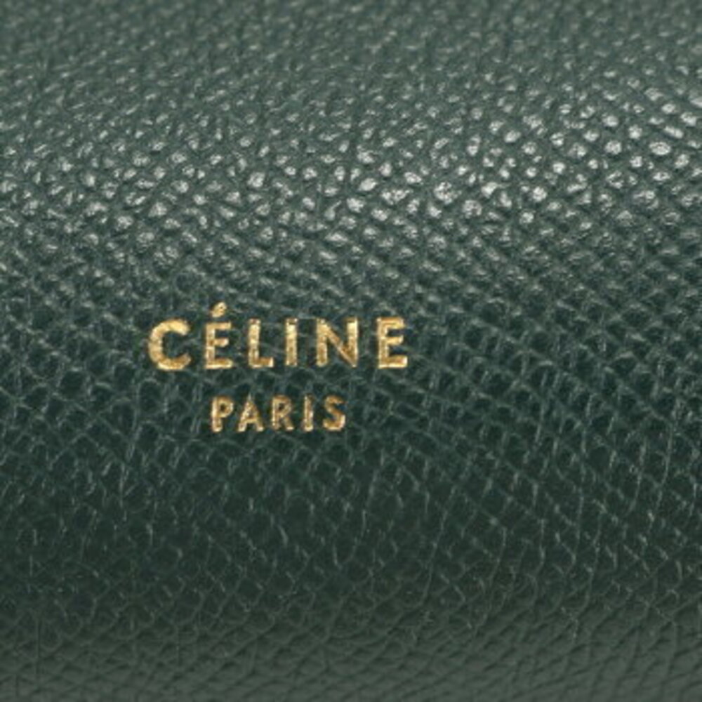 Celine belt bag leather handbag green tote top handles classic - Picture 13 of 13